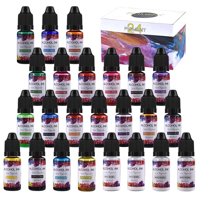Resin Pigment Set - 24 색/세트 10ml 수지 안료 아트