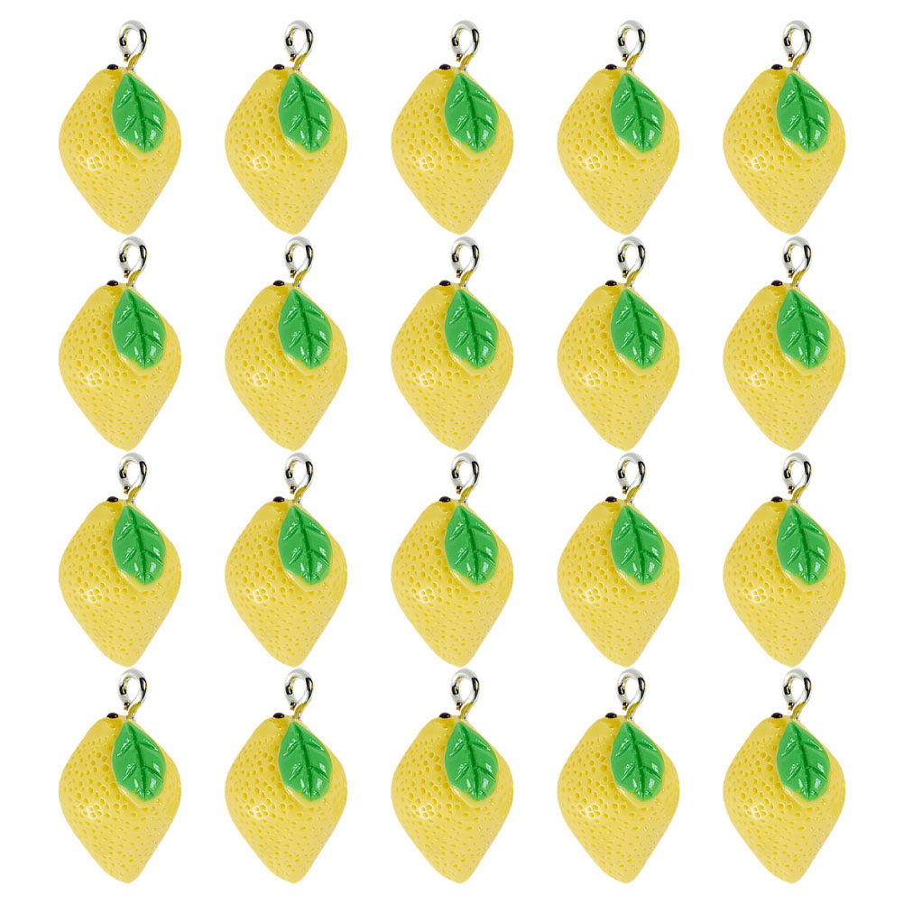 Resin Craft Supplies - 20Pcs 수지 레몬 참 과일 펜던트