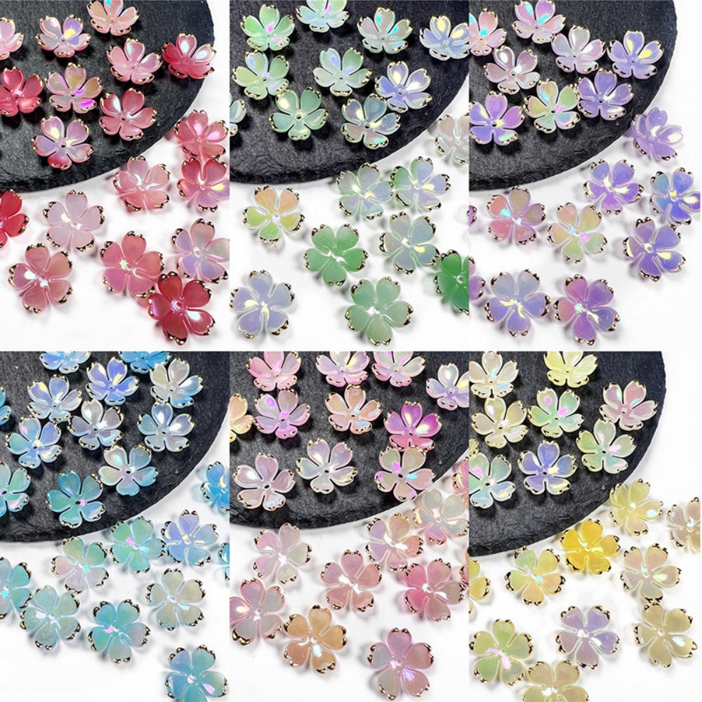 Resin Craft Projects - 50 개/몫 19mm 아크릴 벚꽃 꽃