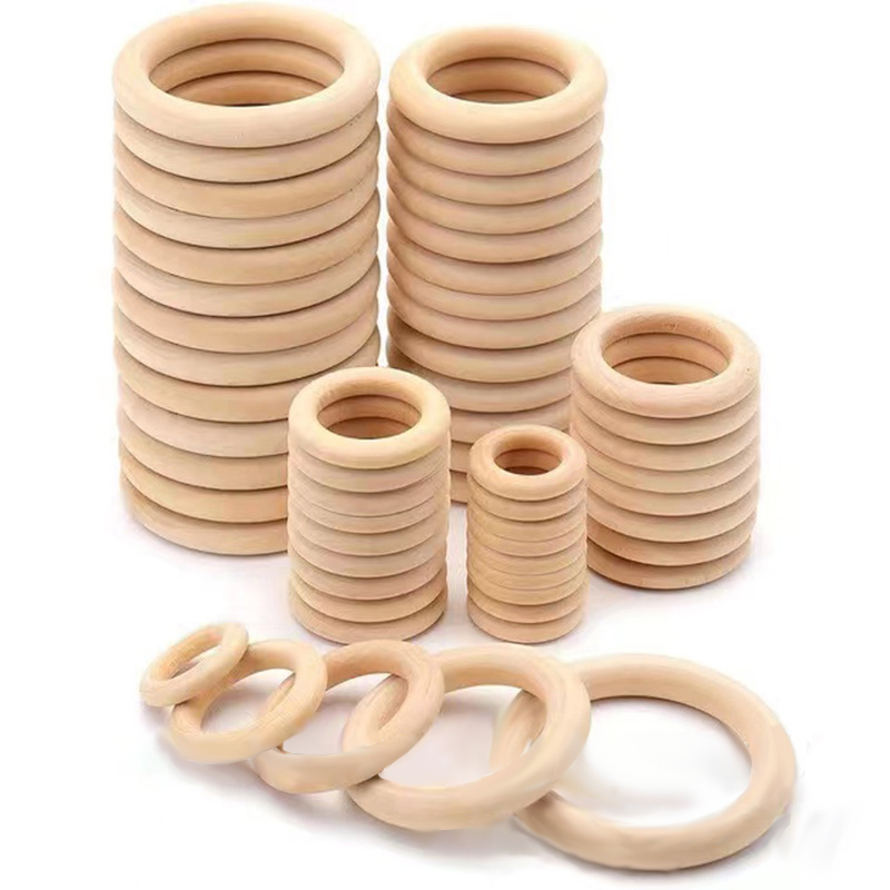 Wood Ring Blank - 공예용 나무 고리, 원형 나무 고리,