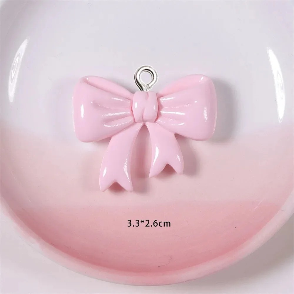 10 조각 캔디 컬러 보우 수지 참 수제 장식품 여성  - Resin Craft Projects 리뷰 및 가격