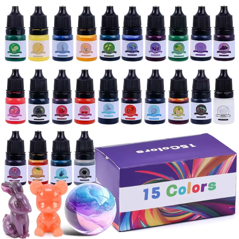 에폭시 수지 색소 24가지 생생한 색상 액체 에폭시 색 - Resin Pigment Set 리뷰 및 가격