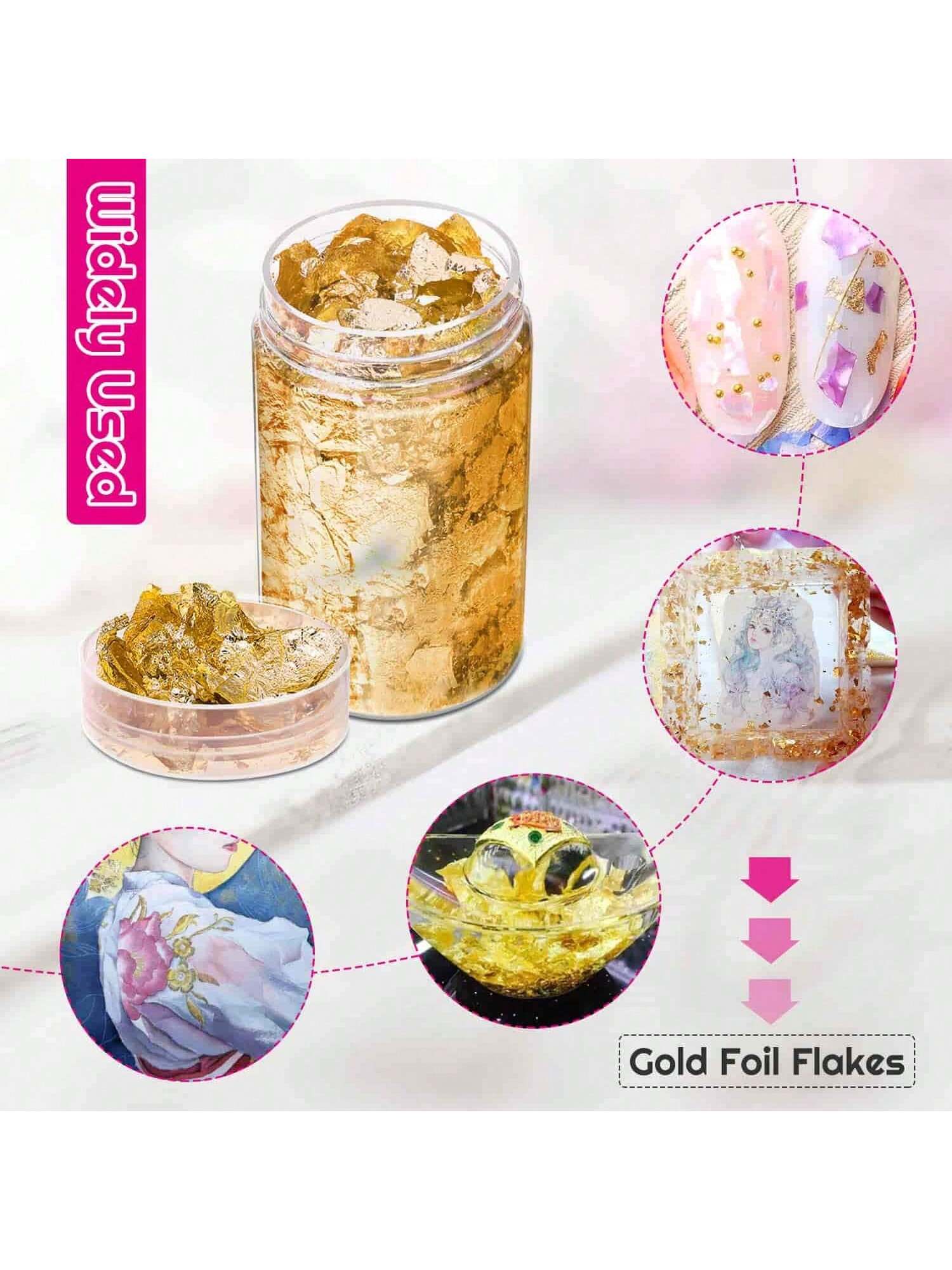 금박, 금박 케이크 장식용 금박 시트, 요리, 디저트, - Gold Foil Flakes 리뷰 및 가격