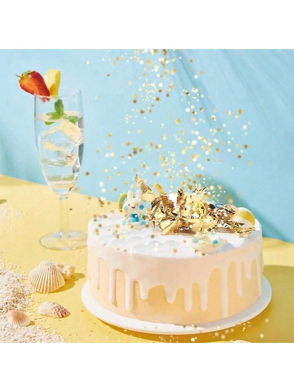 금박, 금박 케이크 장식용 금박 시트, 요리, 디저트, - Gold Foil Flakes 리뷰 및 가격