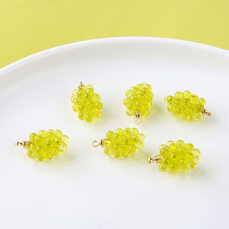 6개의 귀여운 작은 포도 모양 레진 참, 입체 과일 펜 - Resin Craft Projects 리뷰 및 가격