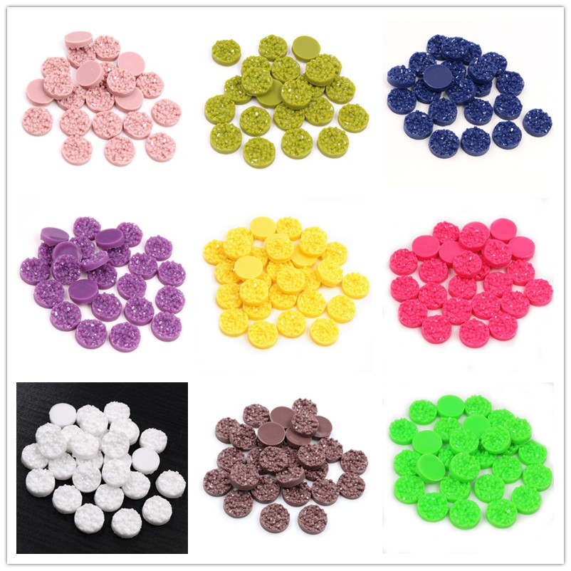 40pcs 수지 Druzy Cabochons 돔 8/1 - Resin Craft Projects 리뷰 및 가격