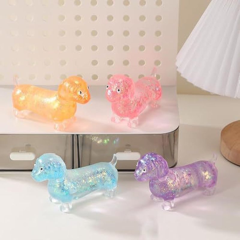 반짝이 닥스훈트 소프트 스트레치 스퀴즈 가젯 반짝이는  - Resin Craft Material 리뷰 및 가격