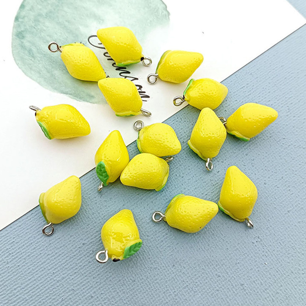 20Pcs 수지 레몬 참 과일 펜던트 쥬얼리 만들기 D - Resin Craft Supplies 리뷰 및 가격