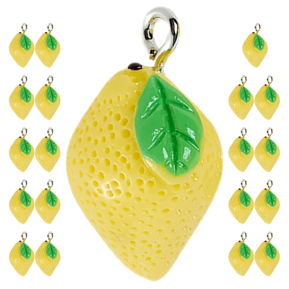 20Pcs 수지 레몬 참 과일 펜던트 쥬얼리 만들기 D - Resin Craft Supplies 리뷰 및 가격