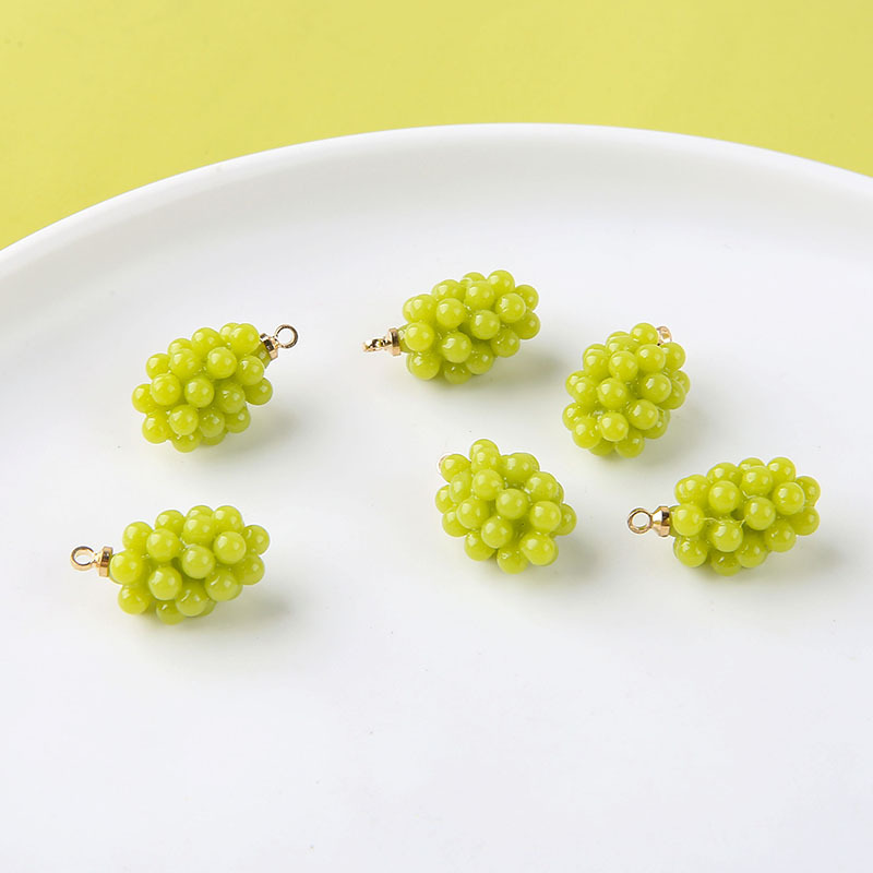 6개의 귀여운 작은 포도 모양 레진 참, 입체 과일 펜 - Resin Craft Projects 리뷰 및 가격