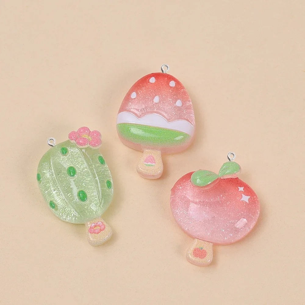 10개 귀여운 여름 아이스크림 레진 펜던트 선인장 복숭 - Resin Craft Material 리뷰 및 가격