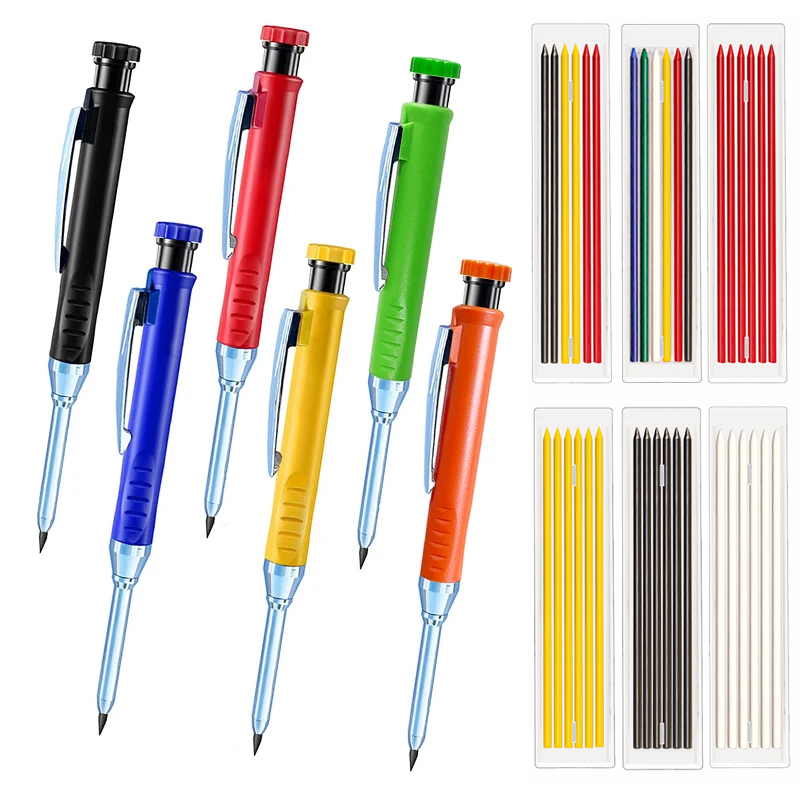 6 색 목공 자동 연필 2.8mm 금속 깊은 구멍 기계 - Staedtler Pencil Lumocolor 리뷰 및 가격
